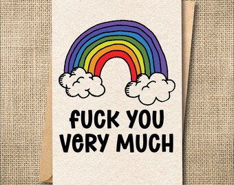 Rainbow Breakup Card, Snarky Adult Humor Greeting, Petty Revenge Message