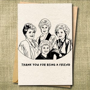 Goldene Mädchen Karte, Beste Freundin Geburtstagskarte, Lustige Geburtstagskarte, Bday Karte beste Freundin, Geburtstagskarte Freund, Thinking of you Karte Freund