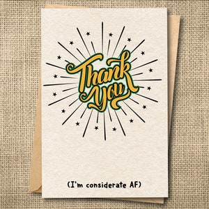 Danke, Sarkastisches Dankeschön, Snarky Danke, Lustige Dankeschön-Karte, Benutzerdefinierte Dankeschön-Karten, Dankekarten-Set, Unterstützungskarte