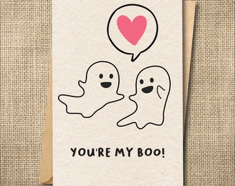 Ghost Love Card | Funny Anniversary Valentine Greeting | You're My Boo!