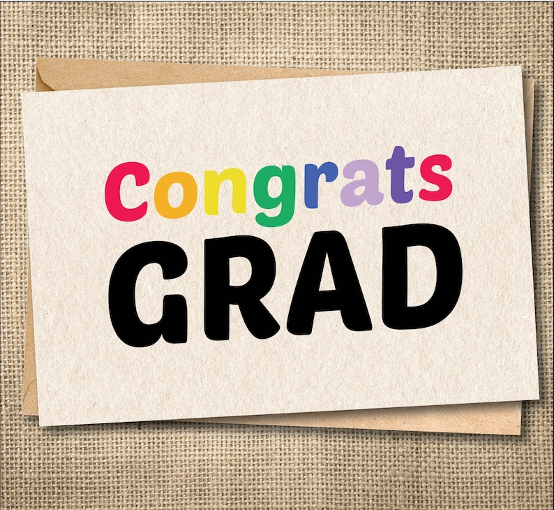 Carte drôle de remise des diplômes : carte Désolé Diplômé du secondaire Rainbow Congrats