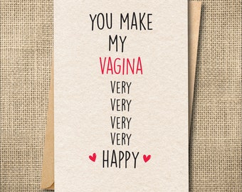 Funny Adult Valentine's Day Card, Naughty Anniversary Gift