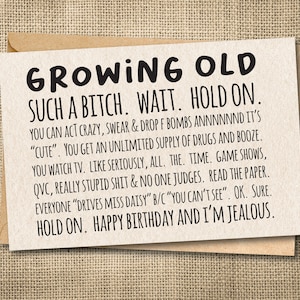 Funny Birthday card, Card for old Person, Birthday Card, Unique Birthday Card, Old AF Card, Mom Birthday Card, Birthday Card for Dad