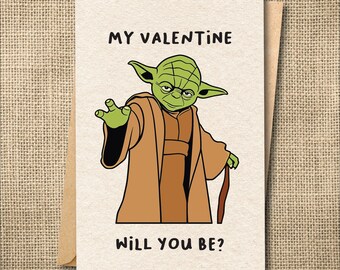Yoda Valentine Card, Star Wars Anniversary
