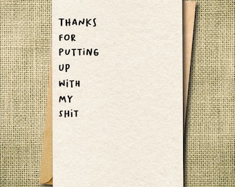 Funny Shitshow Thank You Card: Coworker, Divorce, Friendship