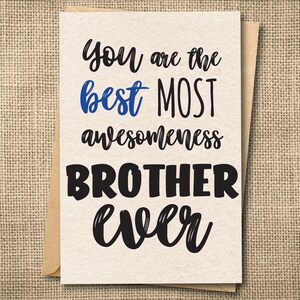 Bester Bruder Karte, Bruder Geburtstagskarte, lustige Geburtstagskarte für Bruder, Schritt Bros Geburtstagskarte, lustige Geburtstagskarte, Komödie Geschenk für ihn
