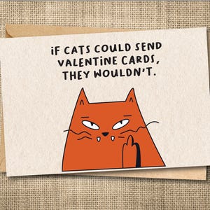 Tarjeta divertida de gato, si los gatos pudieran enviar tarjetas de cumpleaños, aniversario de gato, tarjeta divertida de gato, tarjeta de gato gruñón, tarjeta de agradecimiento de gato, regalo de gato