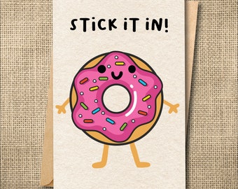 Raunchy Donut Valentine's Day Card for Him