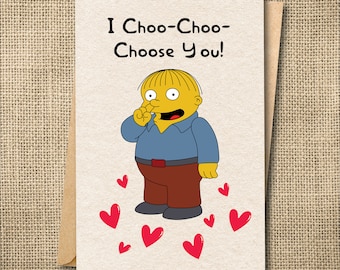 I Choo-Choo Choose You Card, Funny Anniversary Love Card