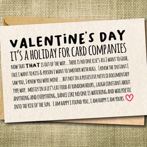 Tarjeta de San Valentín divertida, tarjeta de amor divertida para novio, novia, tarjeta para esposo, esposa, tarjeta de San Valentín inteligente, tarjeta de San Valentín divertida, tarjeta de San Valentín sarcástica