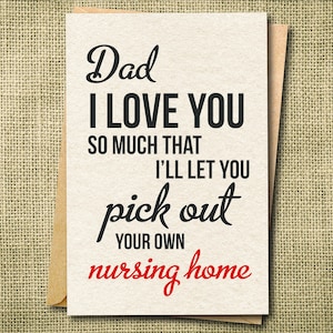 Funny Father&#39;s Day Card: Sarcastic Dad Birthday Card