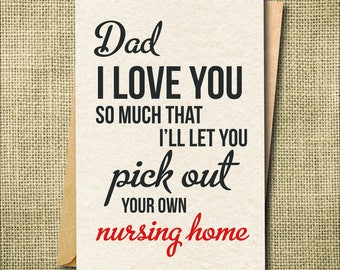 Funny Father's Day Card: Sarcastic Dad Birthday Card