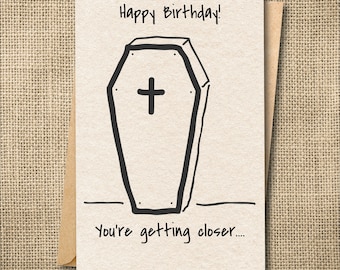 Funny Old Age Birthday Card: Sarcastic Vintage Humor