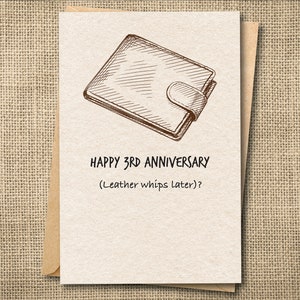 Carte de 3e anniversaire, Cadeau de 3e anniversaire, Cadeau de la Saint-Valentin, Cadeau d'anniversaire de mariage, Carte d'anniversaire drôle, Carte d'interurbain, Amour