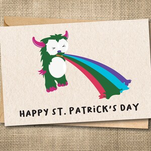 Carte drôle de Saint-Patrick : bénédiction irlandaise, pot d'or, humour de lutin pour amis chanceux, saint drôle, cartes de bénédiction drôles, anniversaire drôle