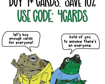 Funny Greeting Card Bundle, Pick Any 4 Cards, Snarky Set