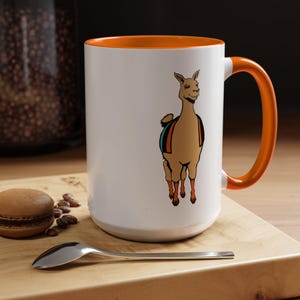 Funny Llama Coffee Mug: No Drama Snarky Saying