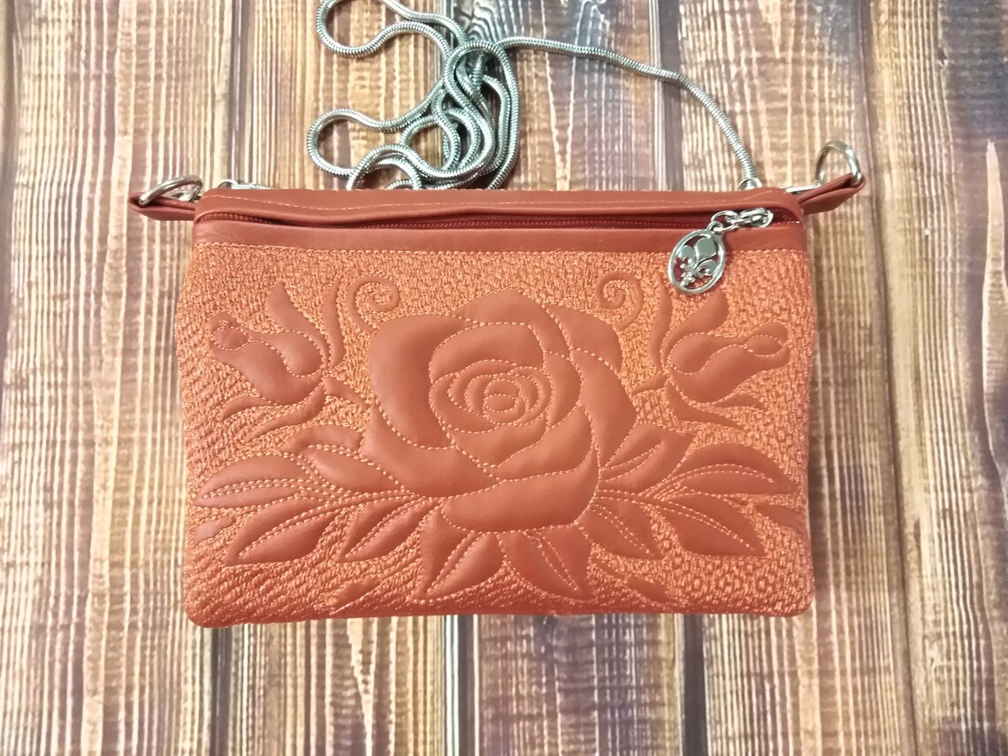 Machine embroidery designs zippered bag travel zip bag Etsy