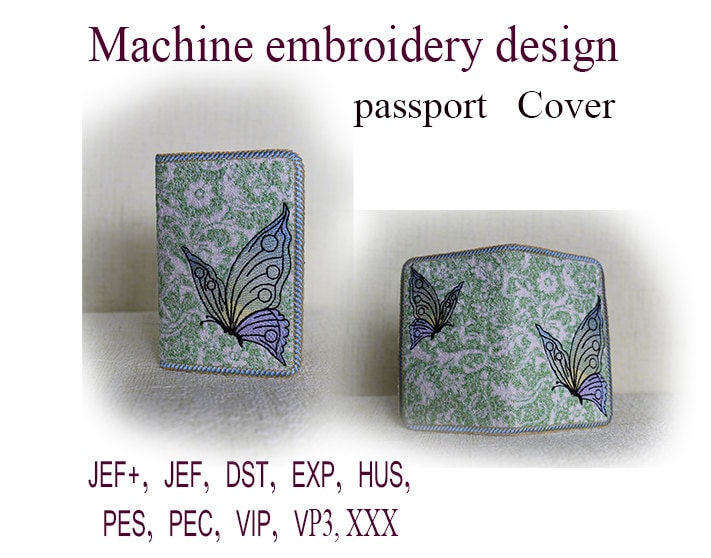 Machine embroidery designs passport cover in the hoop  etsy Machine embroidery designs passport cover in the hoop  etsy