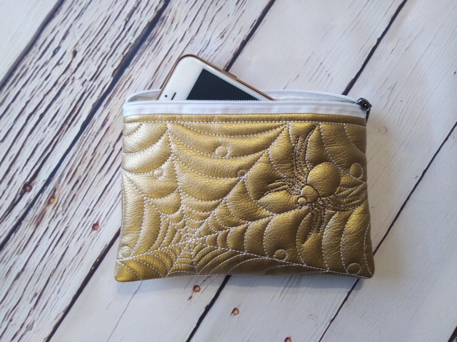 Cosmetic bag embroidery designs spider bag travel zip bag  etsy Cosmetic bag embroidery designs spider bag travel zip bag  etsy