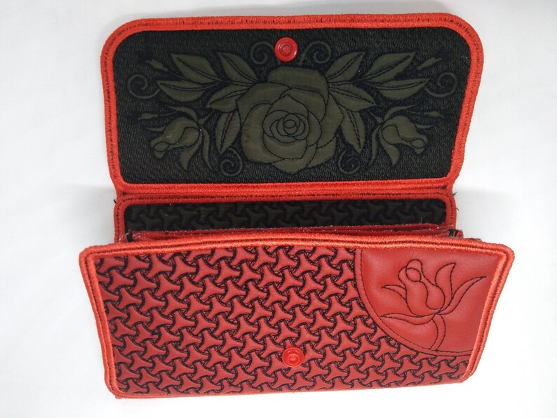 5x7 Wallet embroidery designs. In the Hoop purse Clutch Etsy