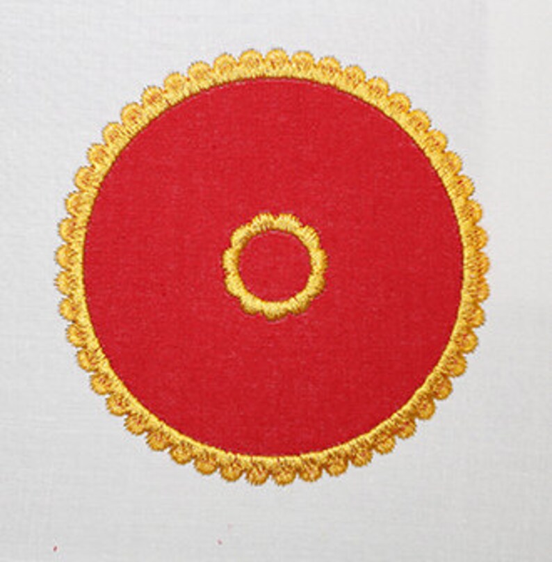 Machine embroidery designs. Circle Applique Design. Etsy