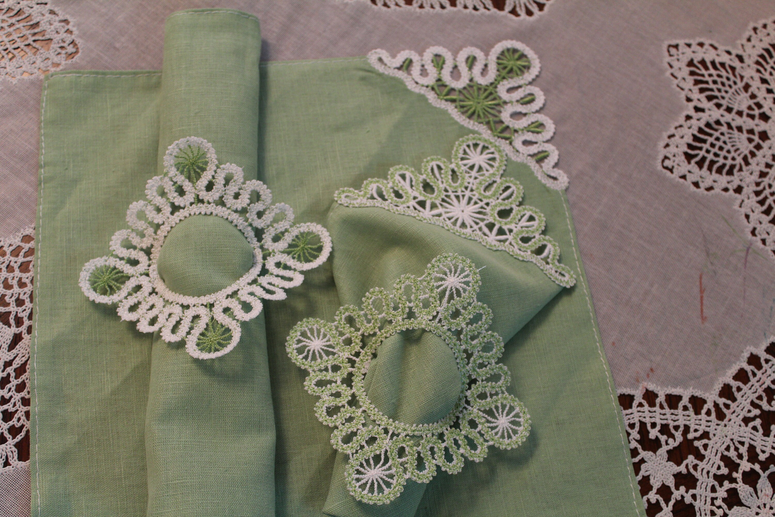Machine embroidery designs motif napkins napkin ring lace Etsy