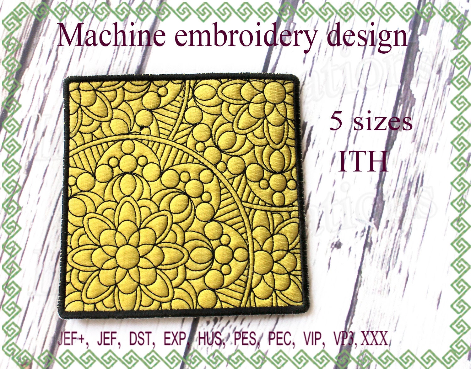 In The Hoop Pot Holders embroidery designs COASTERS mug Etsy