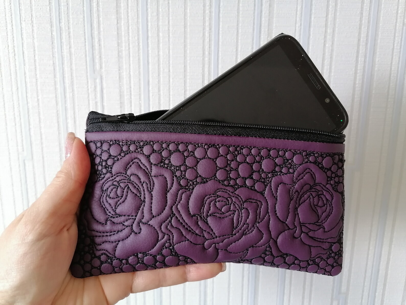 In the hoop Cosmetic bag embroidery designs ITH bag pattern Etsy