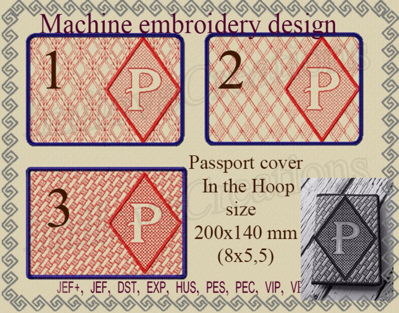 P passport cover in the hoop embroidery designs trapunto  etsy P passport cover in the hoop embroidery designs trapunto  etsy