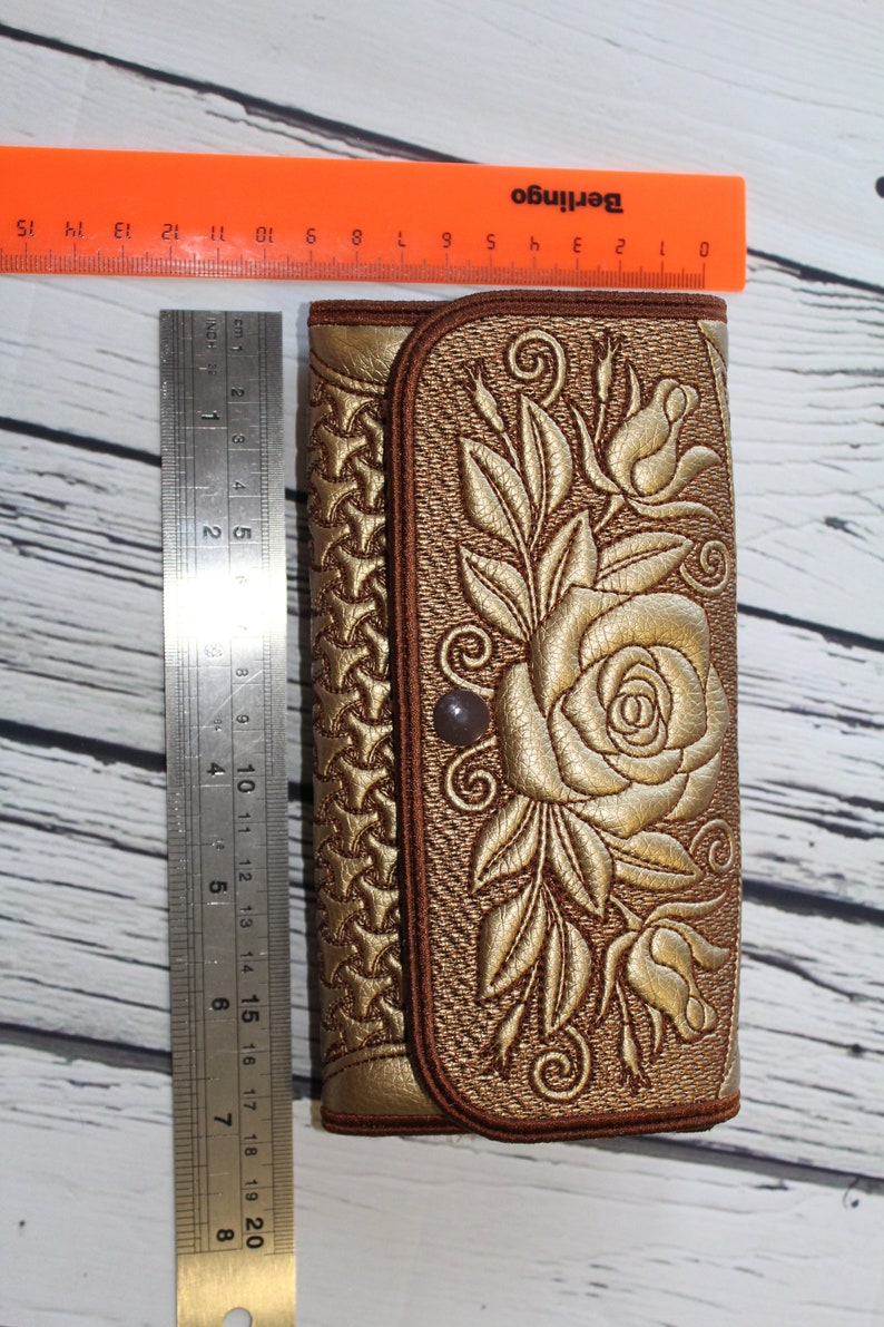 Wallet embroidery designs. In the Hoop purse Clutch little Etsy