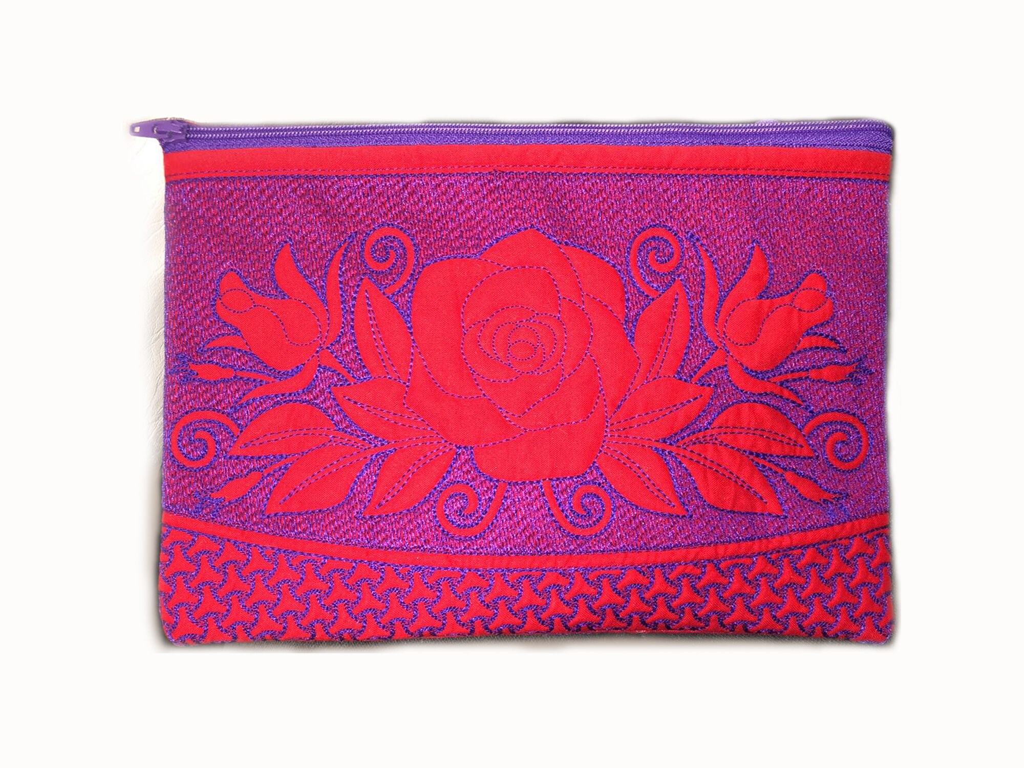 Cosmetic bag embroidery designs zippered bag travel zip bag  etsy