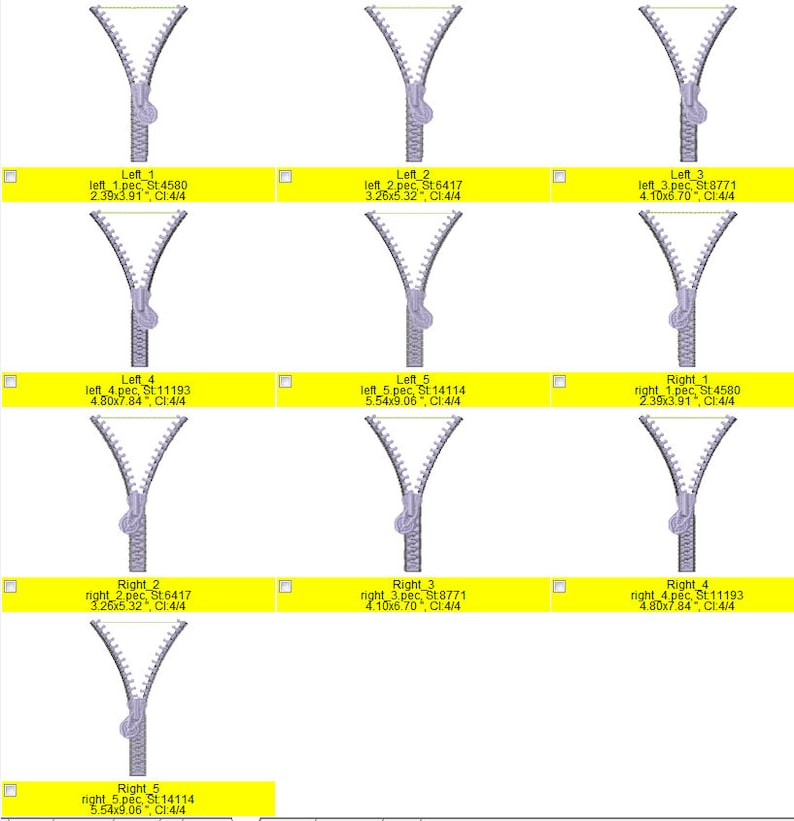 Machine embroidery designs zipper zip embroidery designs Etsy