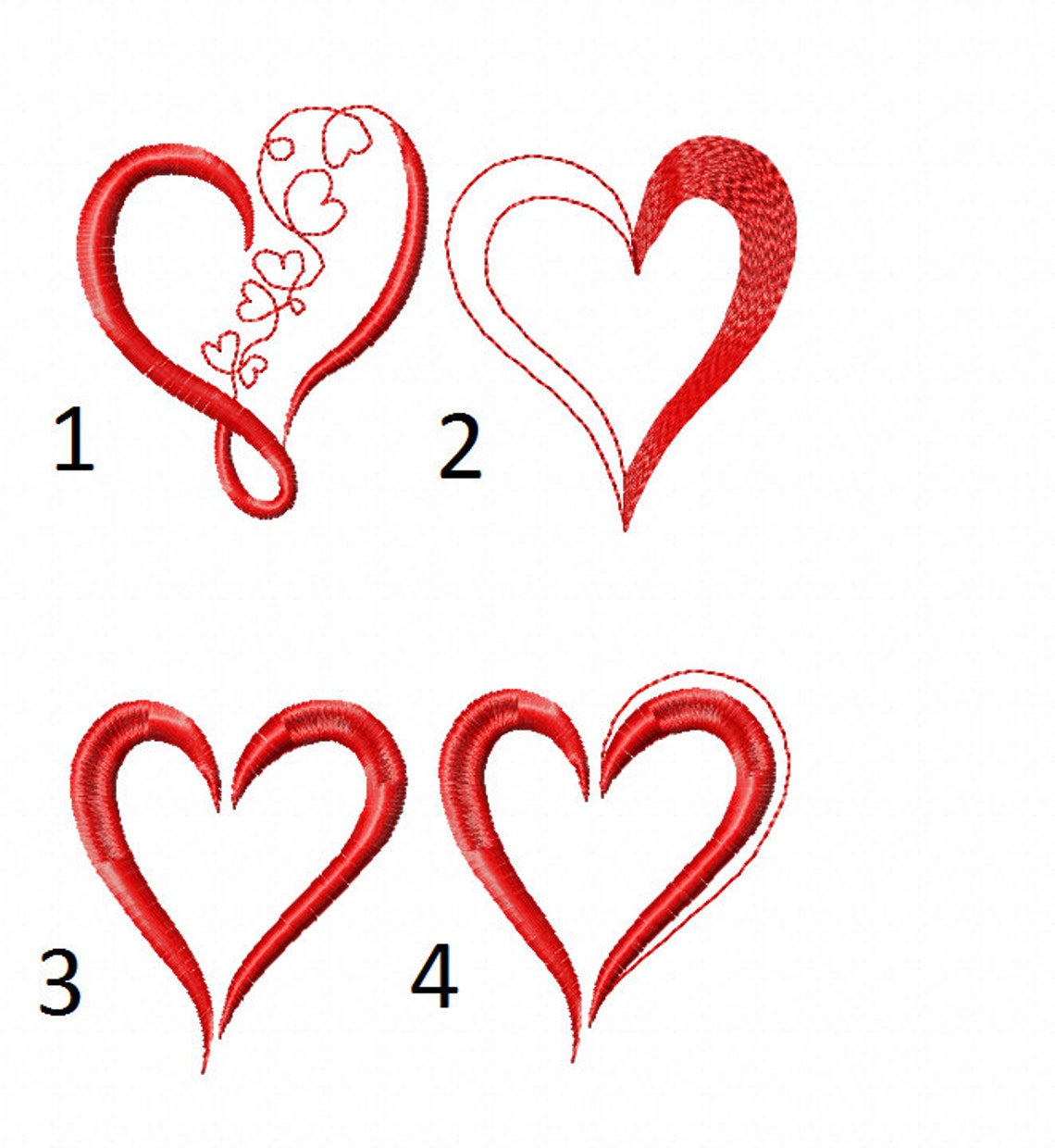Machine embroidery designs. valentine heart embroidery design Etsy