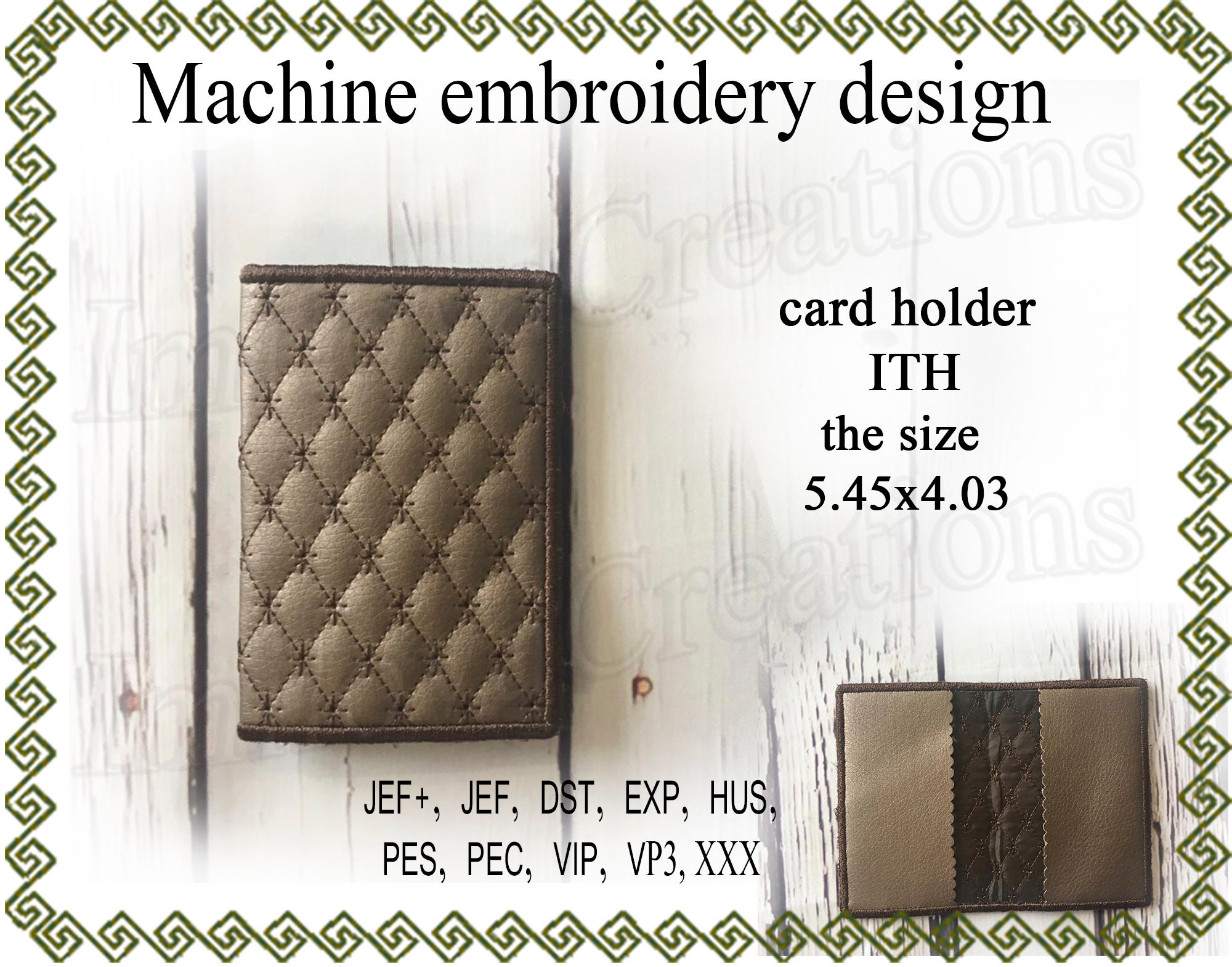Machine embroidery design Card case card holder case Etsy