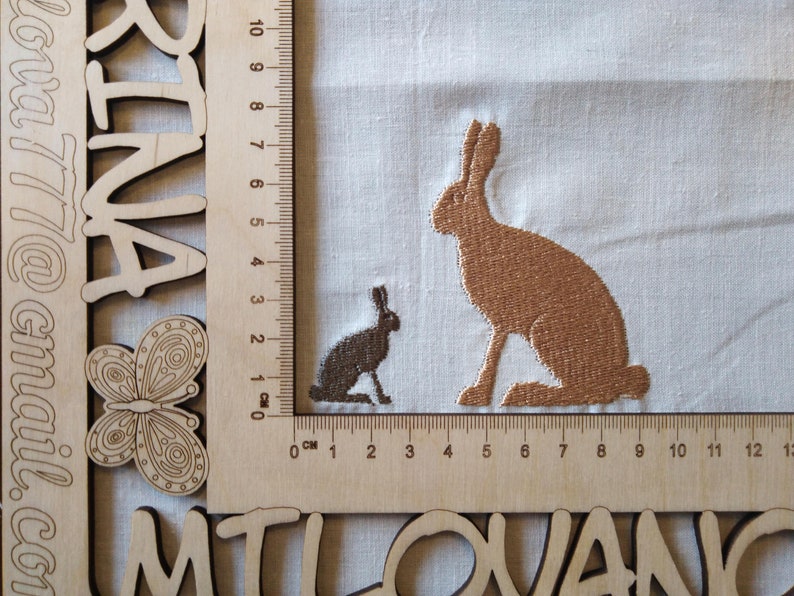 Machine Embroidery Design Silhouette rabbit Embroidery designs hare bunny embroidery designs Animal embroidery Mini hare embroidery design