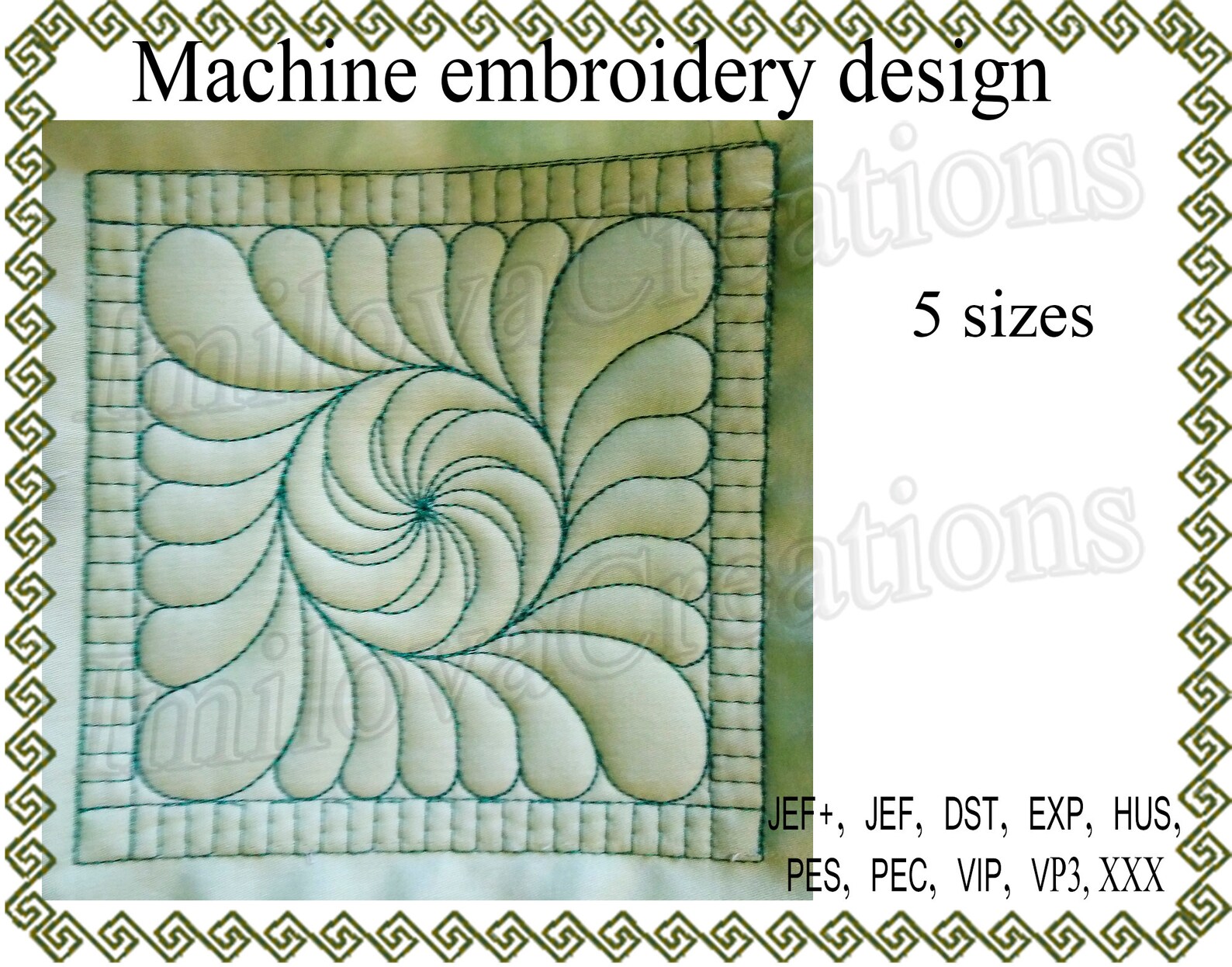 Quilt block Machine embroidery designs. quilt by the block Etsy