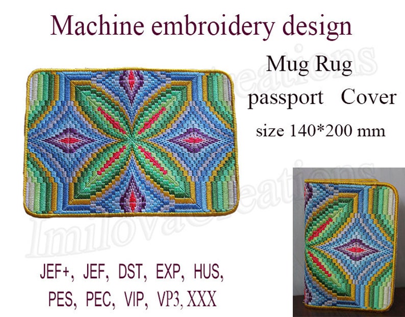 Machine embroidery designs. Passport cover In the Hoop. Etsy