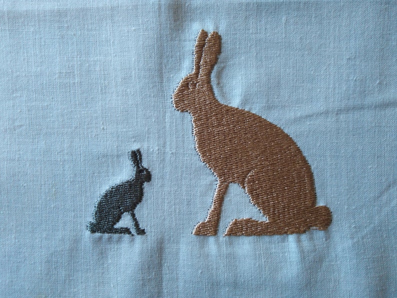 Machine Embroidery Design Silhouette rabbit Embroidery designs hare bunny embroidery designs Animal embroidery Mini hare embroidery design