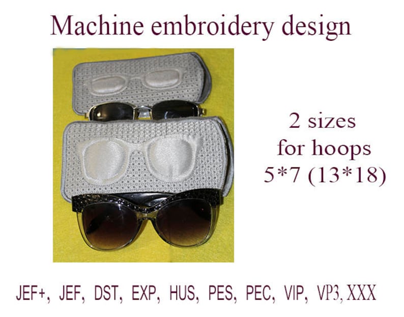 Machine embroidery designs. eyeglass case embroidery designs. Etsy