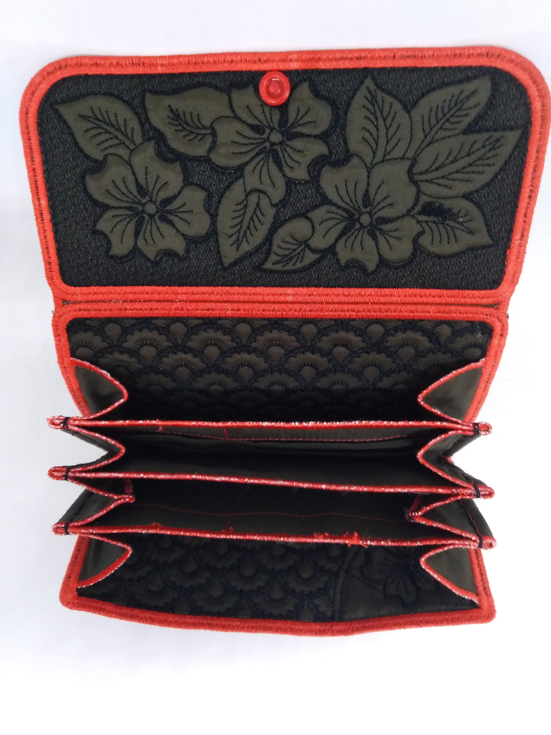 5x7 Wallet embroidery designs. In the Hoop purse Clutch Etsy