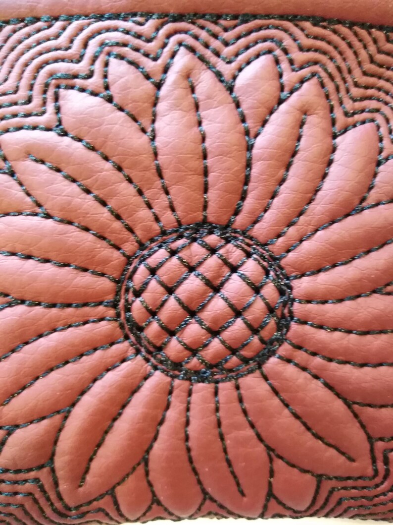 Cosmetic bag embroidery designs chamomile zippered bag travel Etsy