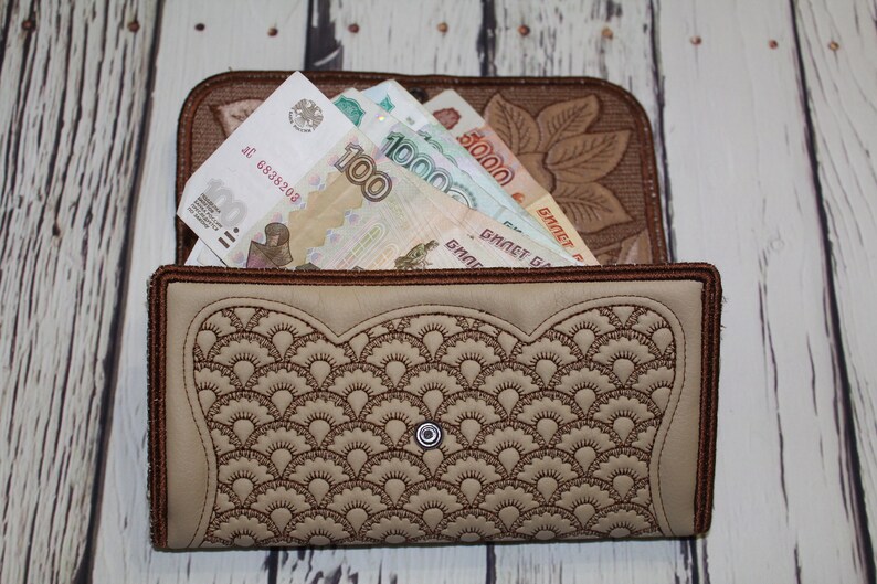 Wallet embroidery designs. In the Hoop purse Clutch little Etsy