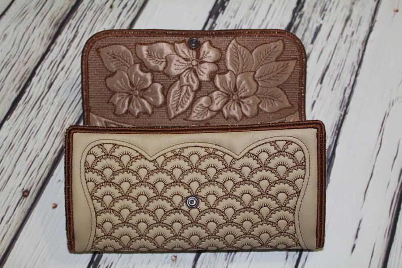 Wallet embroidery designs. In the Hoop purse Clutch little Etsy