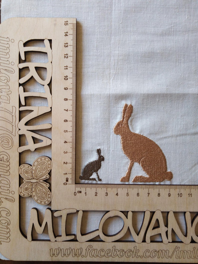 Machine Embroidery Design Silhouette rabbit Embroidery designs hare bunny embroidery designs Animal embroidery Mini hare embroidery design