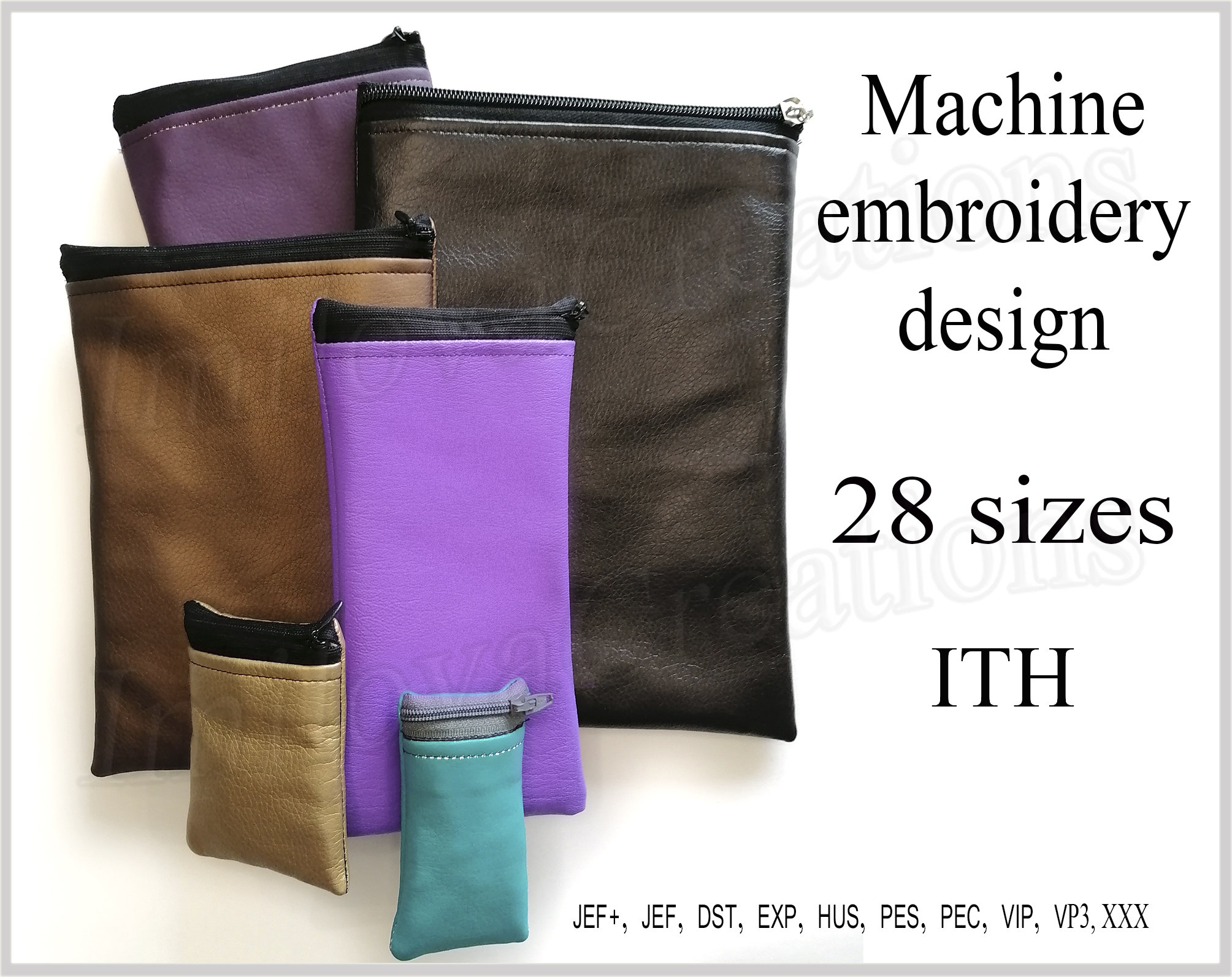 ITH zipper bag Machine embroidery designs In the hoop project Etsy