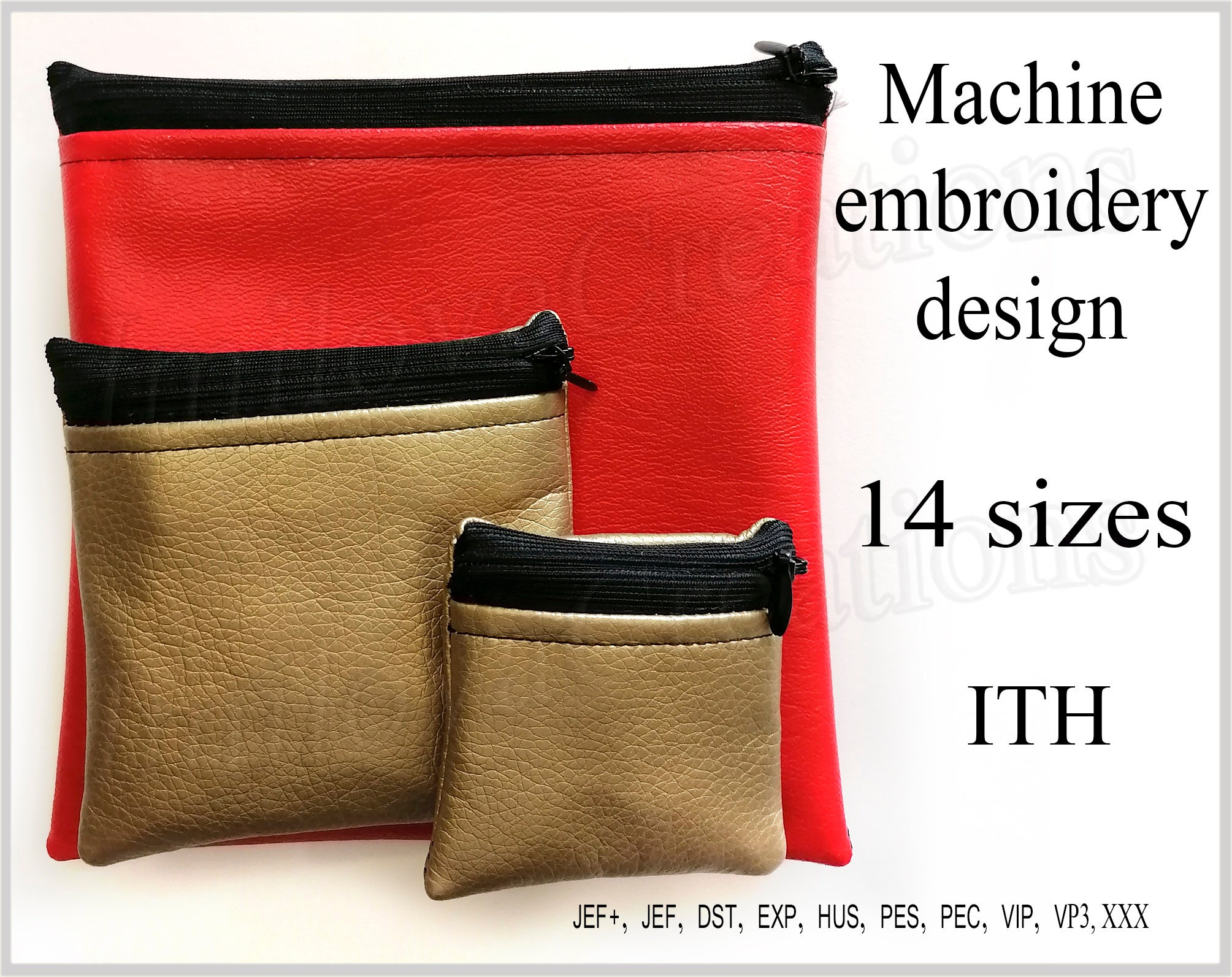 ITH zipper bag Machine embroidery designs In the hoop project Etsy