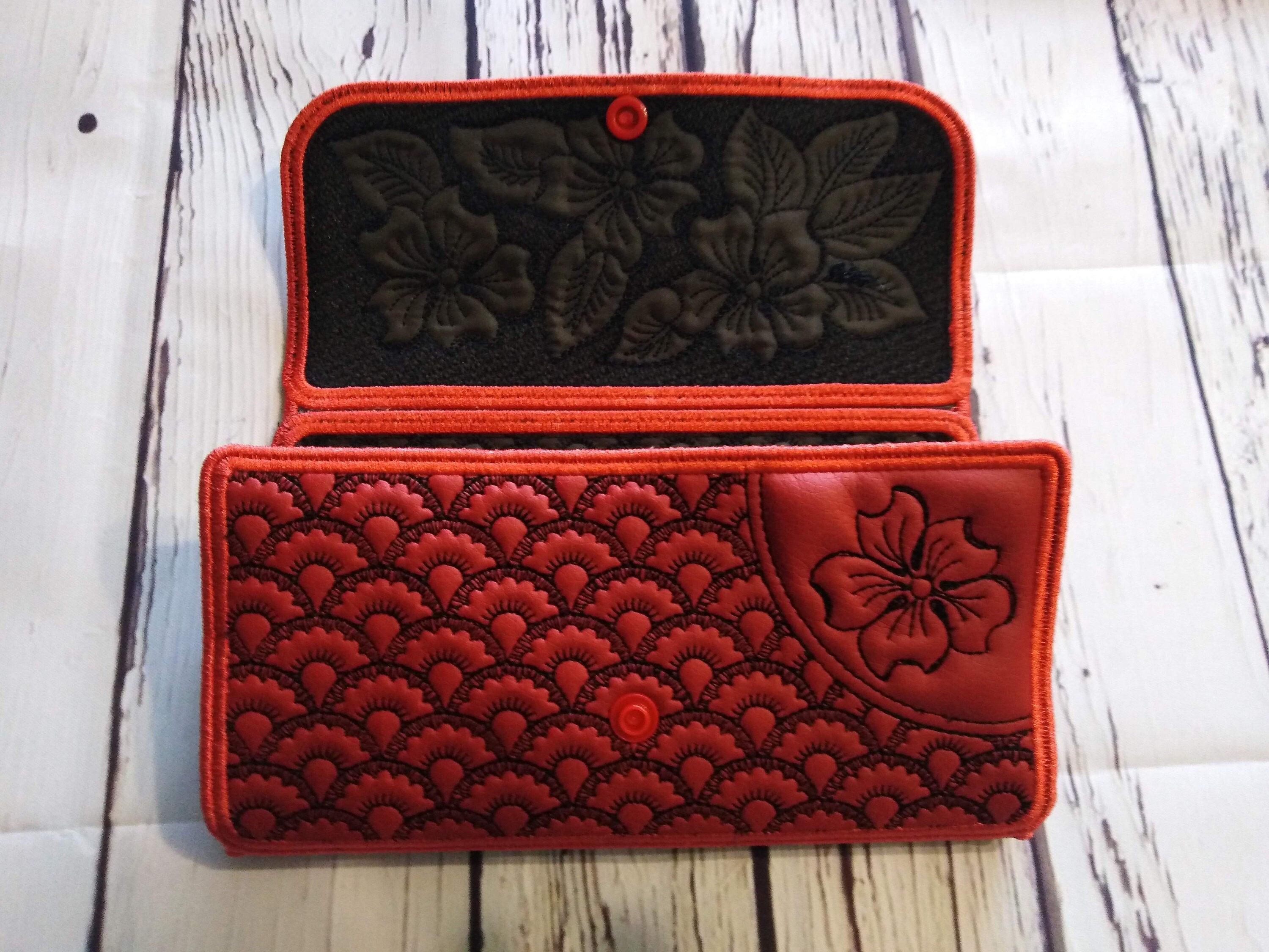 5x7 Wallet embroidery designs. In the Hoop purse Clutch Etsy