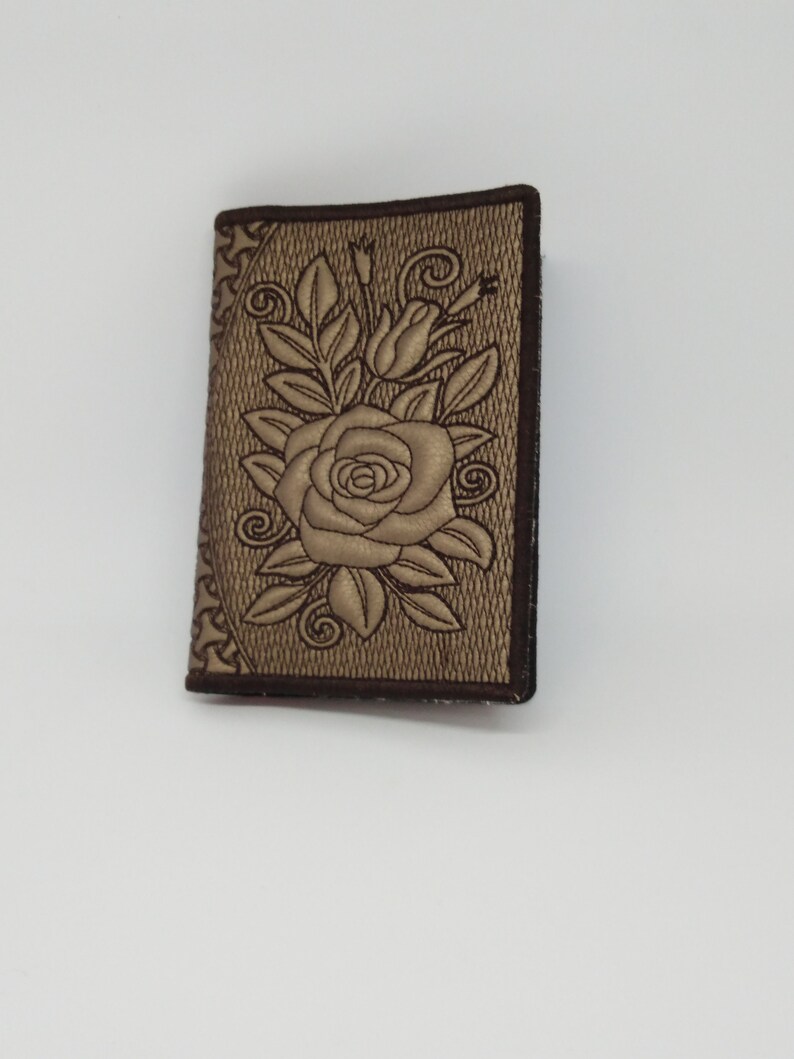 Passport cover In the Hoop embroidery designs trapunto Rose Etsy