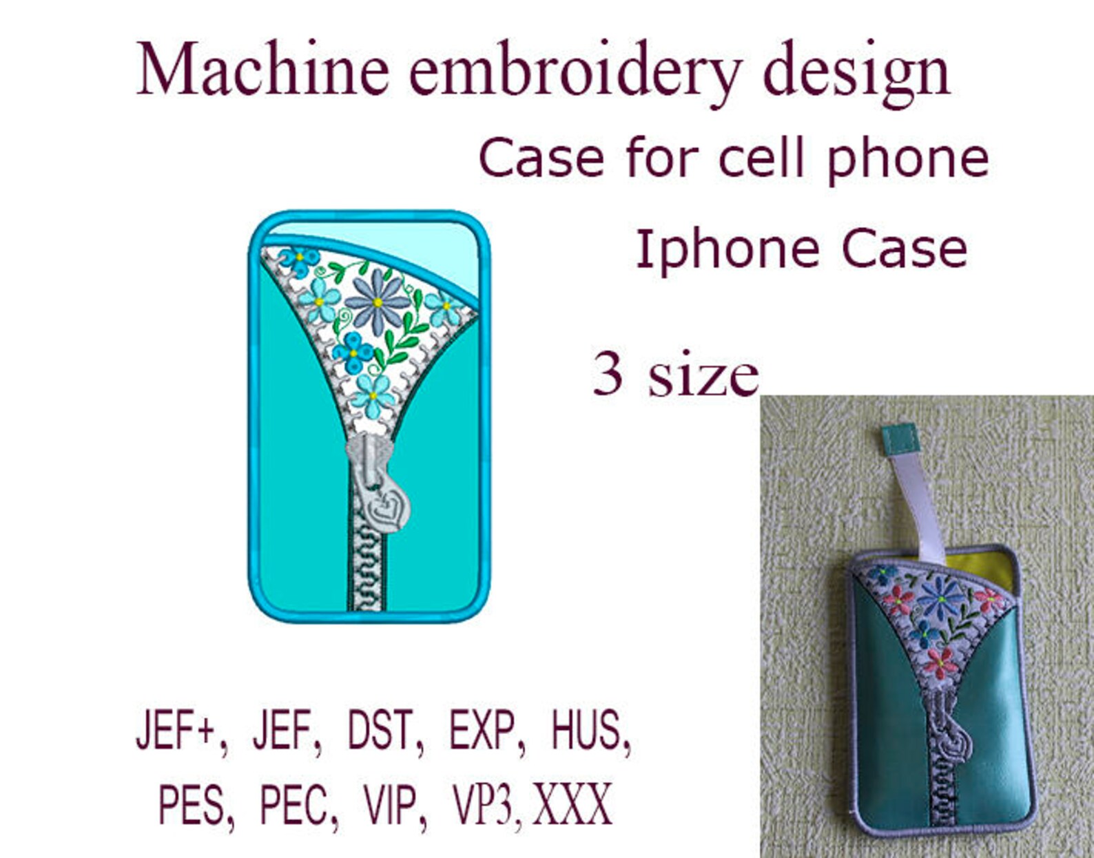 Machine Embroidery Designs. Case for Cell Phone Embroidery Etsy
